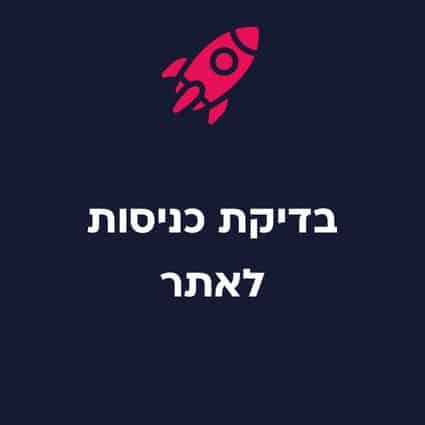 בדיקת כניסות לאתר