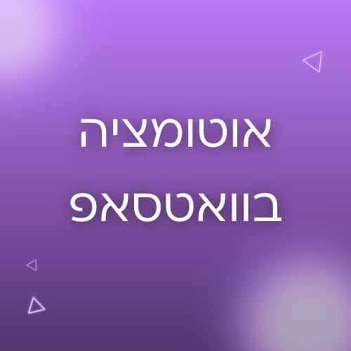 אוטומציה בWhatsapp